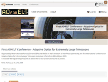 Tablet Screenshot of ao4elt.edpsciences.org