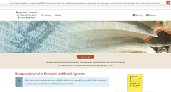 Desktop Screenshot of ejess.edpsciences.org