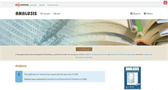 Desktop Screenshot of analusis.edpsciences.org