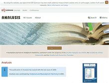Tablet Screenshot of analusis.edpsciences.org